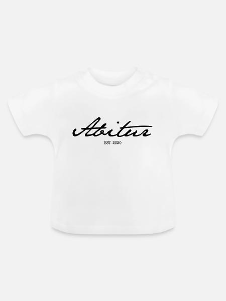 Abitur - Est. 2020 - Baby Bio-T-Shirt mit Rundhals - Weiß