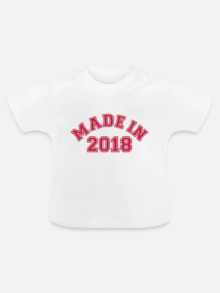 2018 - Baby Bio-T-Shirt mit Rundhals - Weiß