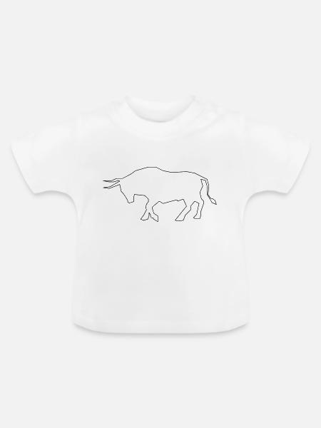 Stier / Bulle - Baby Bio-T-Shirt mit Rundhals - Weiß