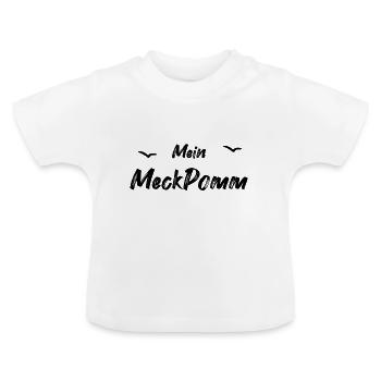 Mein MeckPomm Mecklenburg-Vorpommern Urlaub - Baby Bio-T-Shirt mit Rundhals - Weiß - Vorne