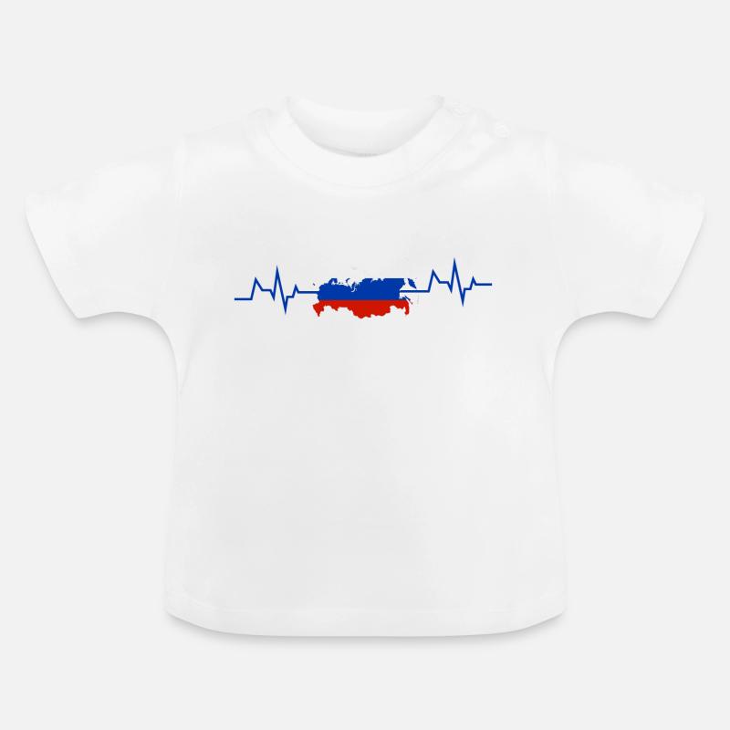 Russie maillot russe - T-shirt bio col rond Bébé - blanc