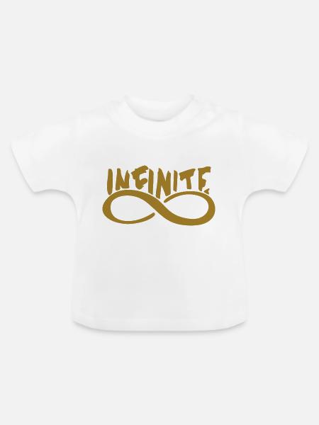 Unendlich - Baby Bio-T-Shirt mit Rundhals - Weiß
