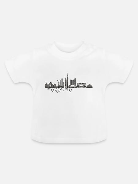Toronto Kanada - Baby Bio-T-Shirt mit Rundhals - Weiß