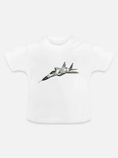 Mig29 - Baby Bio-T-Shirt mit Rundhals - Weiß