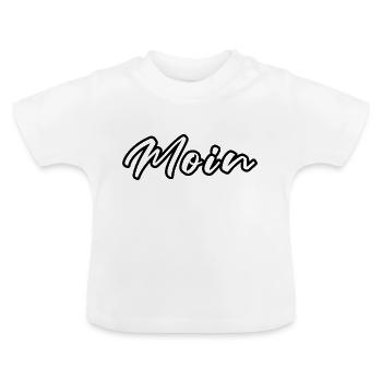 Moin Norddeutschland - Baby Bio-T-Shirt mit Rundhals - Weiß - Vorne