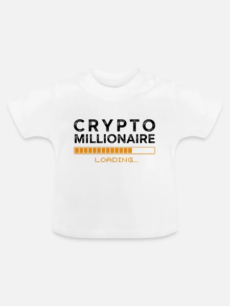 Bitcoin Crypto Millionär Laden - Baby Bio-T-Shirt mit Rundhals - Weiß