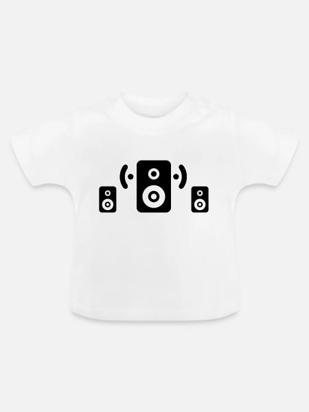 soundsystem - Baby Bio-T-Shirt mit Rundhals - Weiß