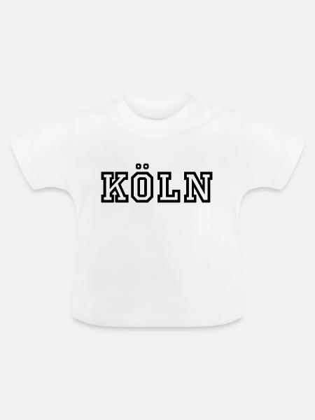 Köln - Baby Bio-T-Shirt mit Rundhals - Weiß