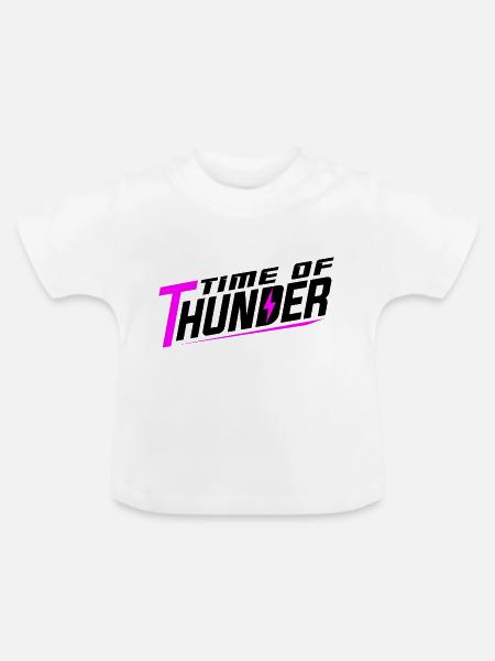 PINK POWER - Baby Bio-T-Shirt mit Rundhals - Weiß