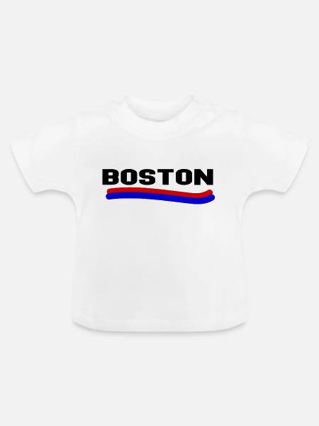 Boston - Baby Bio-T-Shirt mit Rundhals - Weiß