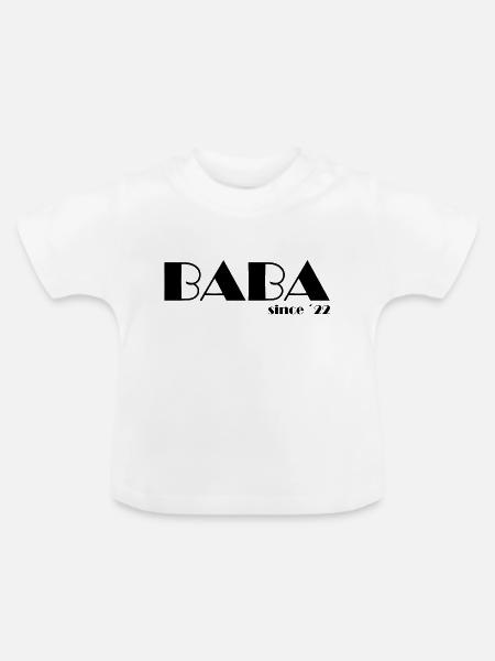 BABA 22 s - Baby Bio-T-Shirt mit Rundhals - Weiß