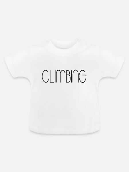 climbing - Baby Bio-T-Shirt mit Rundhals - Weiß