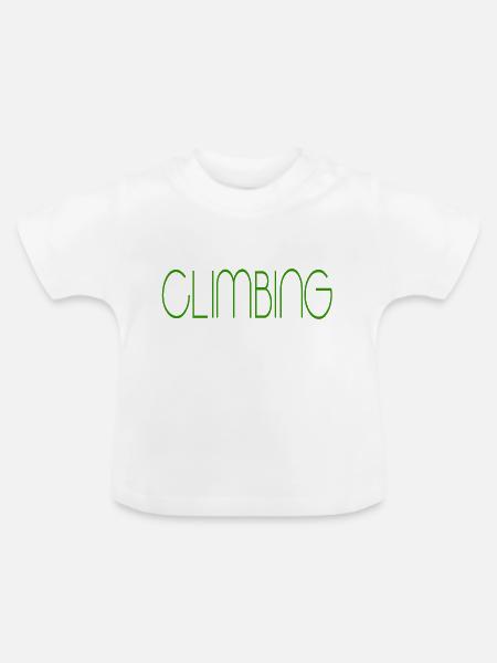 klettern climbing - Baby Bio-T-Shirt mit Rundhals - Weiß