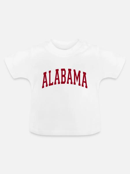 Alabama - Baby Bio-T-Shirt mit Rundhals - Weiß