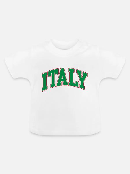 Italien Italy - Baby Bio-T-Shirt mit Rundhals - Weiß