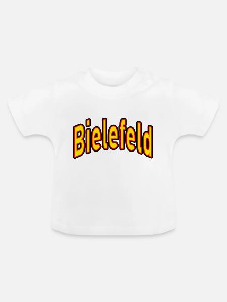 Bielefeld - Baby Bio-T-Shirt mit Rundhals - Weiß