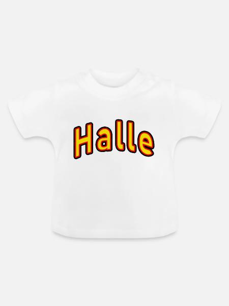 Halle - Baby Bio-T-Shirt mit Rundhals - Weiß