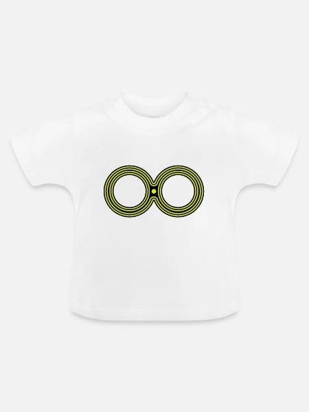 Acht Unendlichkeit 8 - Baby Bio-T-Shirt mit Rundhals - Weiß