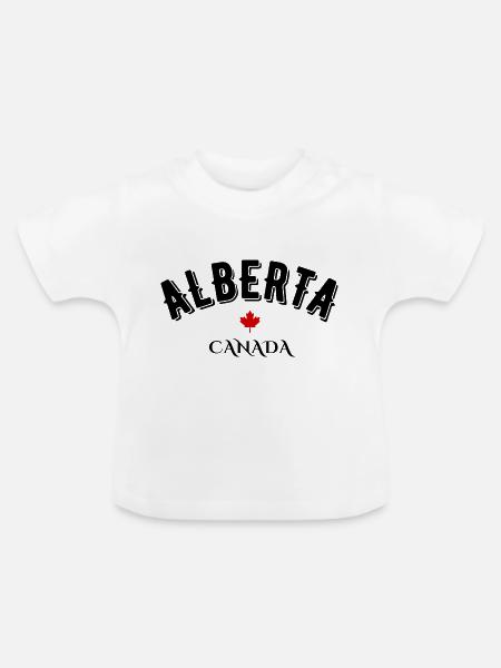 Alberta Kanada - Baby Bio-T-Shirt mit Rundhals - Weiß