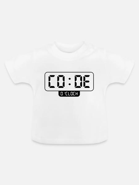 Programmieren - Baby Bio-T-Shirt mit Rundhals - Weiß