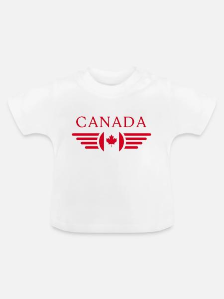 Kanada - Baby Bio-T-Shirt mit Rundhals - Weiß