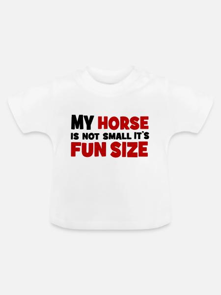 kleines Pferd - Baby Bio-T-Shirt mit Rundhals - Weiß