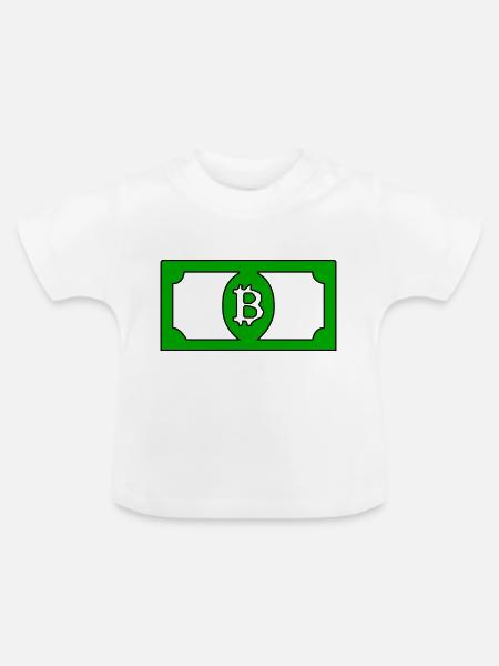 Bitcoin-Dollar - Baby Bio-T-Shirt mit Rundhals - Weiß