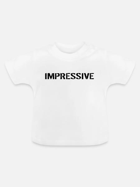 Impressive black - Baby Bio-T-Shirt mit Rundhals - Weiß