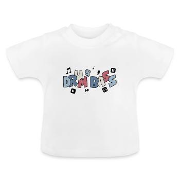 Drum and Bass Festival Raver DNB- D’n’B Femme Dame - T-shirt bio col rond Bébé - blanc - Devant