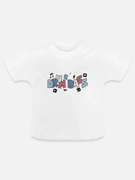 Drum and Bass Festival Raver DNB- D'n'B Woman Lady - Baby Organic T-Shirt with Round Neck - white