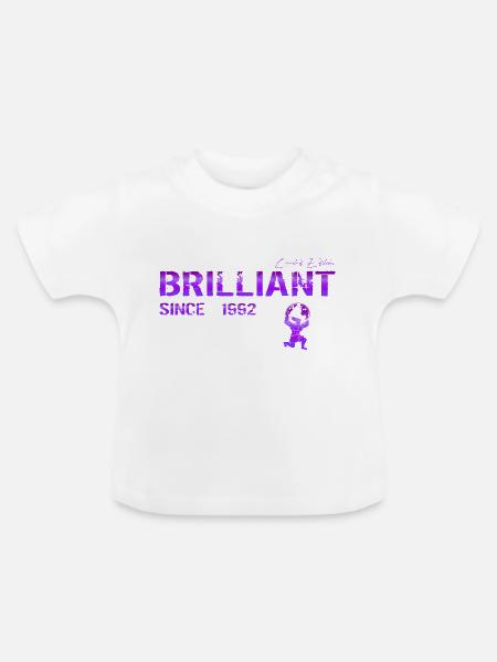 Brilliant since 1992 - Baby Bio-T-Shirt mit Rundhals - Weiß