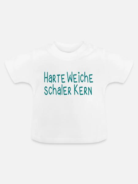 Harte Weiche Schaler Kern - Baby Bio-T-Shirt mit Rundhals - Weiß