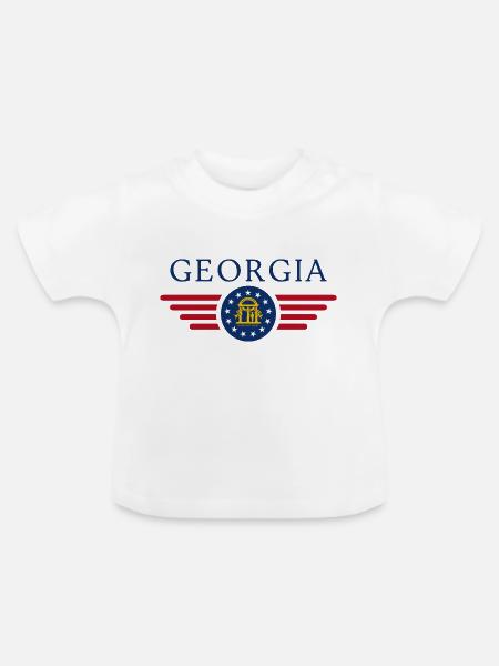 Georgia - Baby Bio-T-Shirt mit Rundhals - Weiß