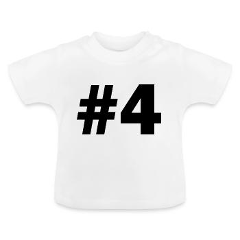 #4 - T-shirt bio col rond Bébé - blanc - Devant