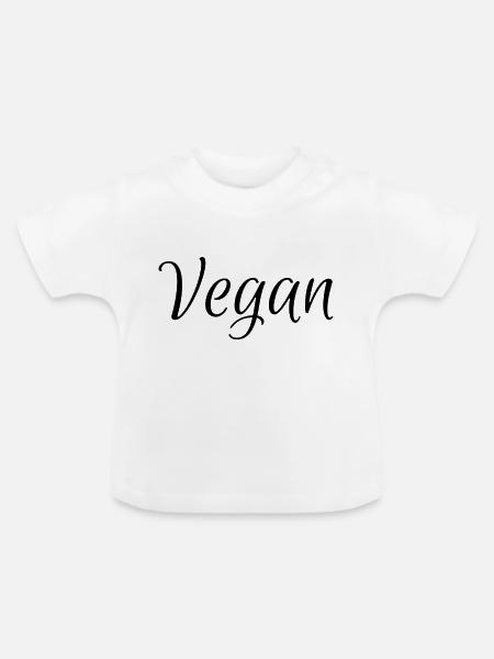 Vegan - Baby Bio-T-Shirt mit Rundhals - Weiß