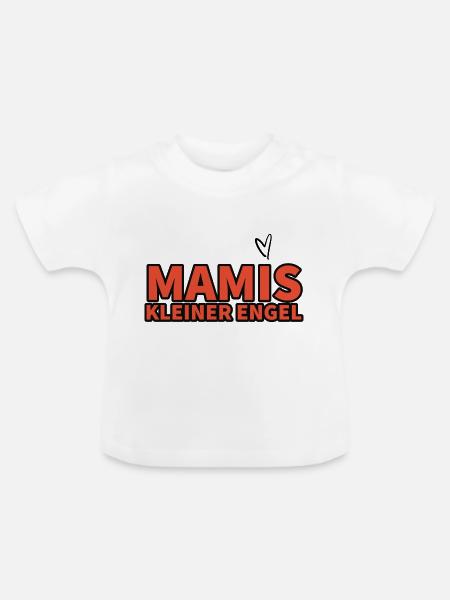 mamis kleiner engel - Baby Bio-T-Shirt mit Rundhals - Weiß