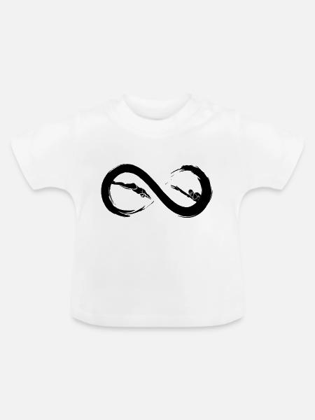 Infinity-Schwimmen - Baby Bio-T-Shirt mit Rundhals - Weiß