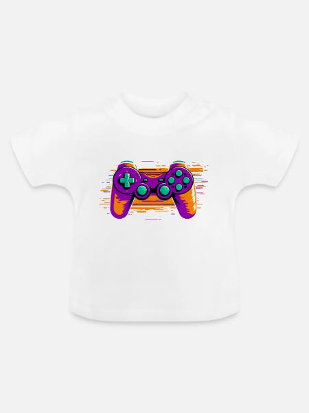 GAMEPAD - Baby Bio-T-Shirt mit Rundhals - Weiß