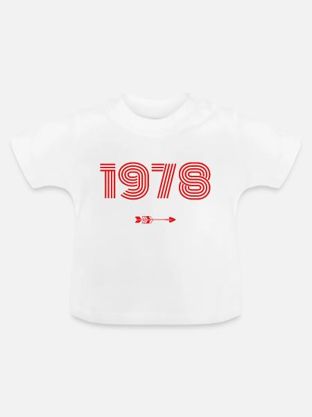 Jahrgang 1978 - Baby Bio-T-Shirt mit Rundhals - Weiß