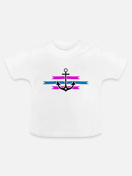 anker - Baby Bio-T-Shirt mit Rundhals - Weiß