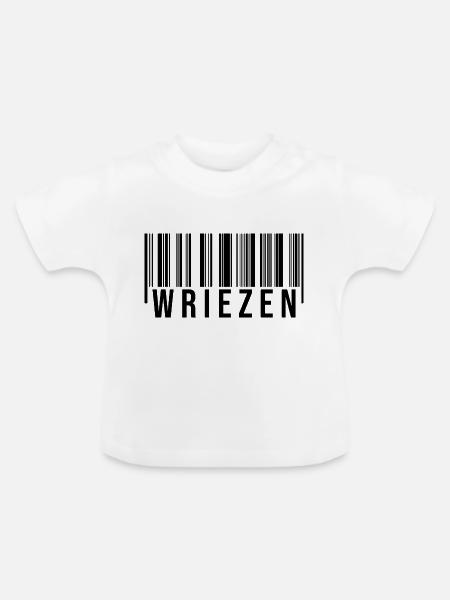Wriezen Strichcode - Baby Bio-T-Shirt mit Rundhals - Weiß