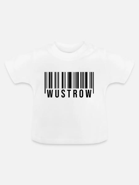 Wustrow Strichcode - Baby Bio-T-Shirt mit Rundhals - Weiß