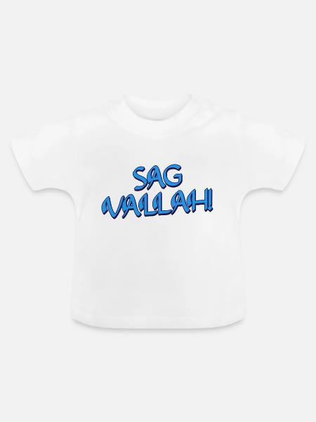 Sag Vallah - Baby Bio-T-Shirt mit Rundhals - Weiß