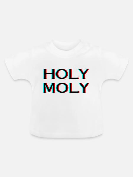 Holy Moly - Baby Bio-T-Shirt mit Rundhals - Weiß