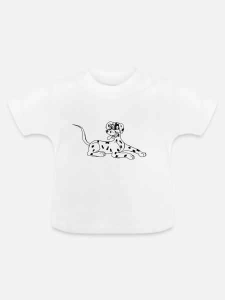 Dalmatiner - Baby Bio-T-Shirt mit Rundhals - Weiß