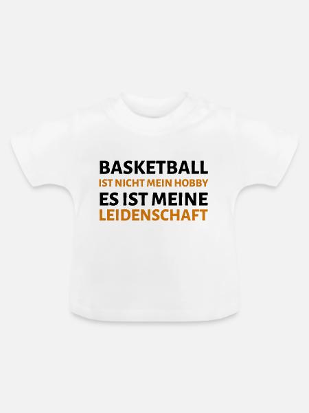 Basketball - Baby Bio-T-Shirt mit Rundhals - Weiß