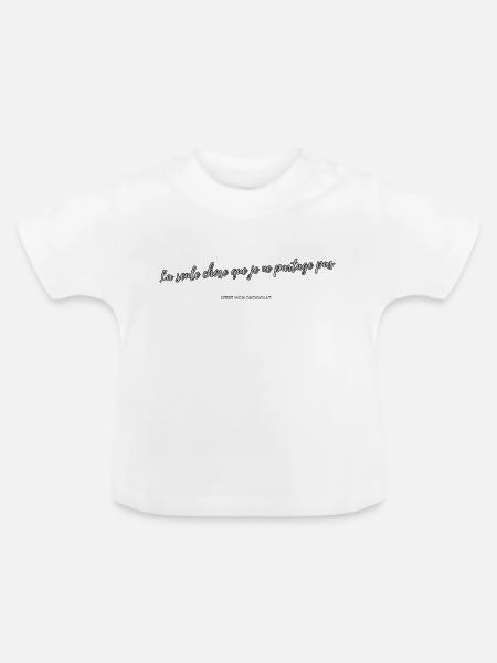 Ich teile nicht - Baby Bio-T-Shirt mit Rundhals - Weiß