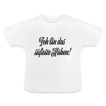 Ostern süssteste Küken - Baby Bio-T-Shirt mit Rundhals - Weiß - Vorne