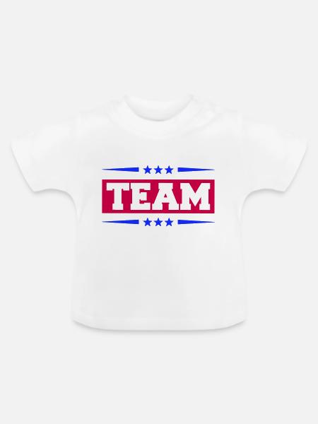 team - Baby Bio-T-Shirt mit Rundhals - Weiß