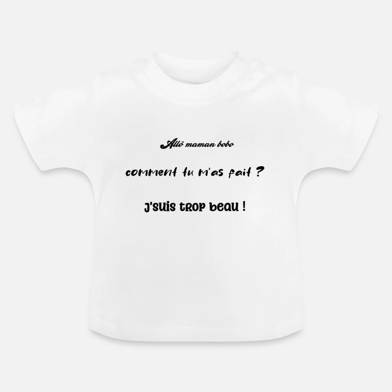 allo maman bobo - T-shirt bio col rond Bébé - blanc